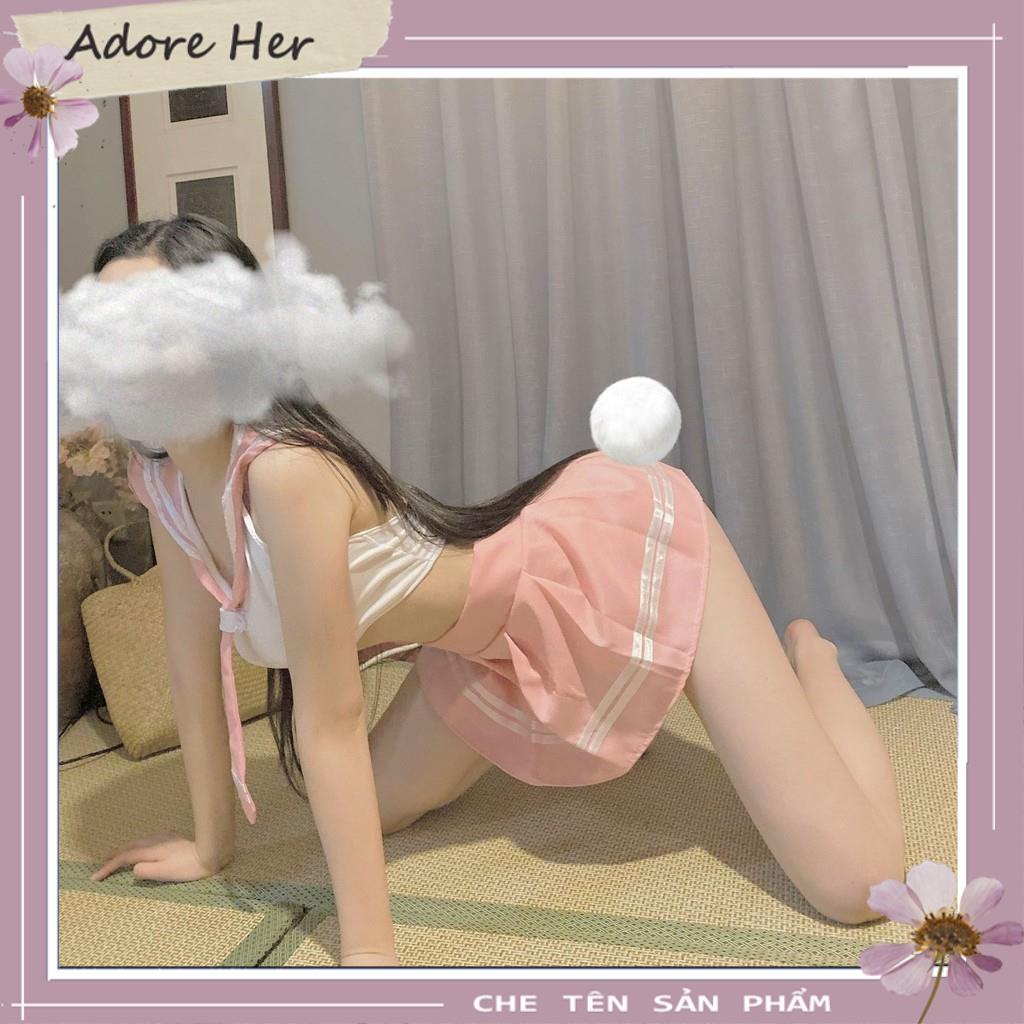 Bộ đồ ngủ cosplay sexy hở lưng gợi cảm - tt002 - set áo ngủ buộc dây +  chân váy xòe cosplay nữ sinh, thủy thủ | BigBuy360 - bigbuy360.vn