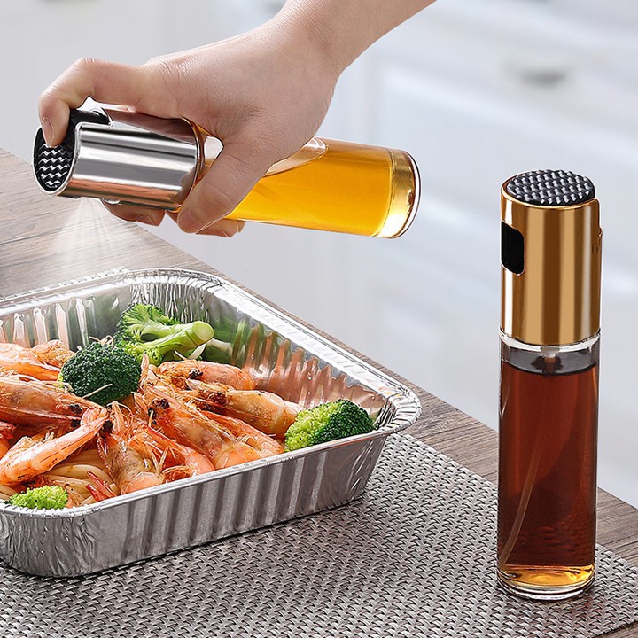 Sale sốc Bình xịt dầu ăn phun sương chai thủy tinh cao cấp 100ml, bình xịt dầu ăn cho nồi chiên không dầu, đồ dùngnhàbếp
