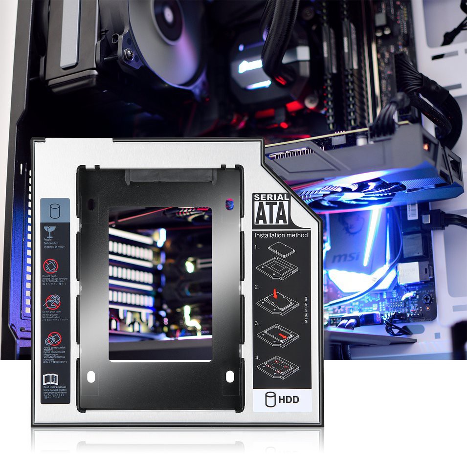 DVD Khay Đựng Ổ Cứng Sata 2nd Hdd Ssd 9.5mm | BigBuy360 - bigbuy360.vn