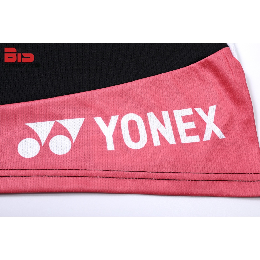 Áo Cầu Lông Yonex 6234A Trắng Hồng Đen - Vải Mát , Ôm From Chuẩn ( Nam , Nữ )