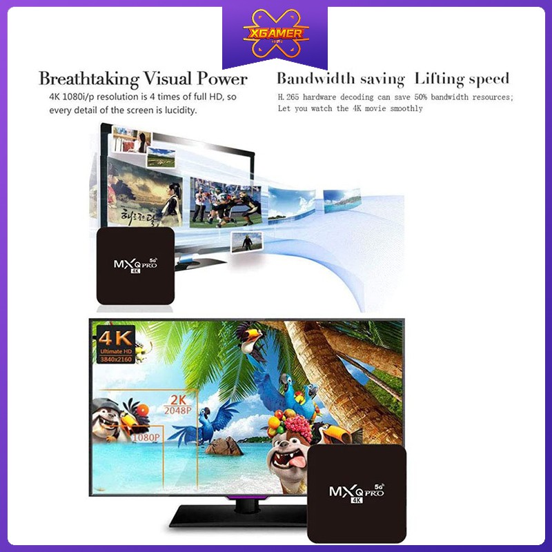 TV BOX MXQPRO 5G XGamer MXQ PRO Android TV thông minh 4K 1G+8G/2G+16G/4G+32G/4G+64G Android 7.1/10.1 3D