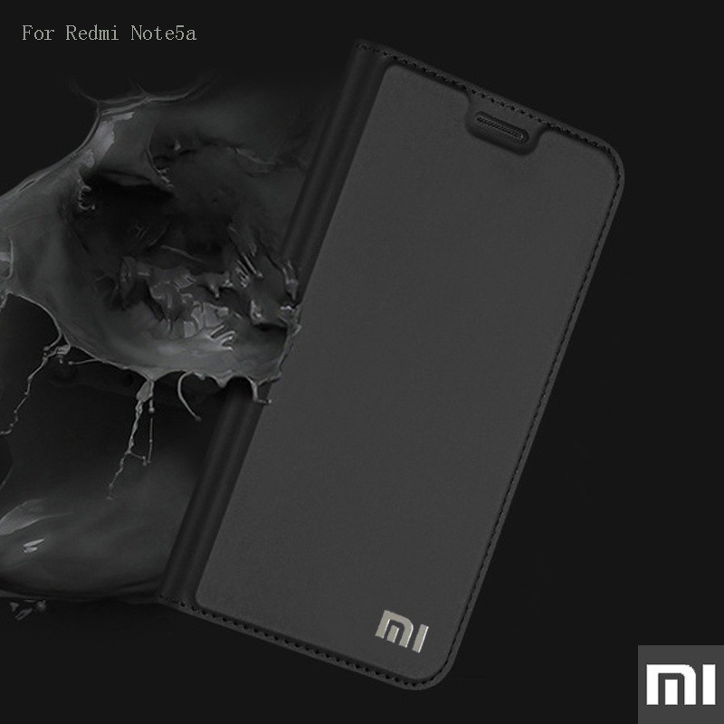 Ốp lưng thiết kế dạng ví gập chất liệu da có ngăn để thẻ cho Xiaomi Mi A2 Lite Mi 8 9 Max 3 F1 Redmi 6 6a 5a 6Pro 4X