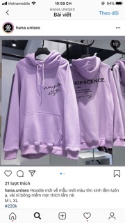 ⭐️Hoddie Nỉ Iridescencs Cực Chất