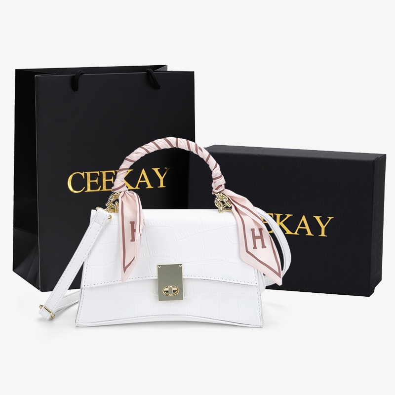 🌸Hàng Order🌸 Túi Xách Nữ CEEKAY Da Trơn Họa Tiết Quai Da kèm Quai Sách Quấn Nơ Sang Chảnh Nữ Tính 🌸Hàng Quảng Châu