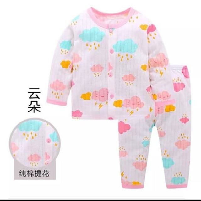Bộ dài cotton giấy cho bé co giãn 4 chiều