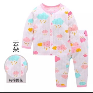 Bộ dài cotton giấy cho bé co giãn 4 chiều