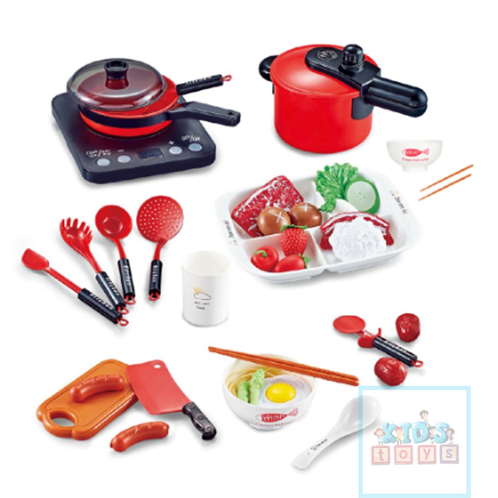 Đồ Chơi Nấu Ăn 36 Món Chi Tiết đầy đủ dụng cụ nhà bếp và thực phẩm nhập vai Giúp Bé Phát Triển Kĩ Năng