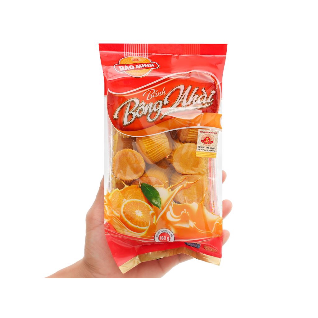 🧁 Bảo Minh -🍊 Bánh bông nhài vị Cam, Trà Xanh, Dâu 180g
