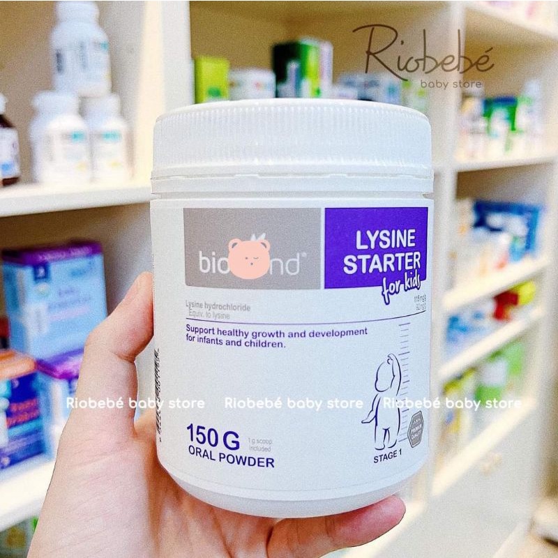 Bột Lysine BioIsland tăng chiều cao cho bé từ 7 tháng trở lên (7M+) [Hàng Air - Nội địa Úc]