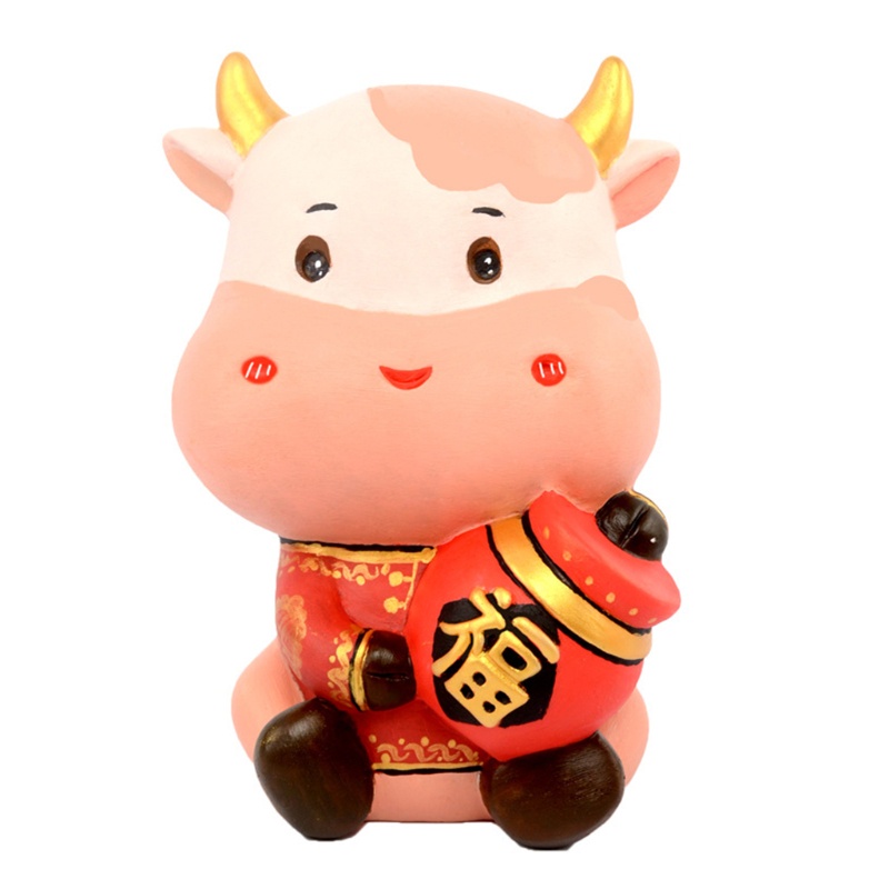 Đồ trang trí Chú Bò Sữa Ox DIY Nhiều Màu Sắc