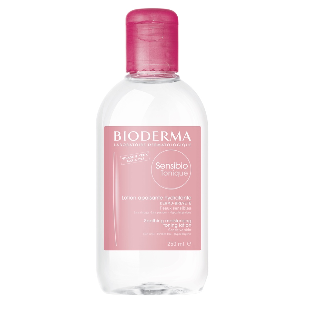 Bộ đôi nước tẩy trang làm sạch micellar cho da nhạy cảm Bioderma Sensibio H2O 500ml và dung dịch cân bằng, dưỡng ẩm 250m