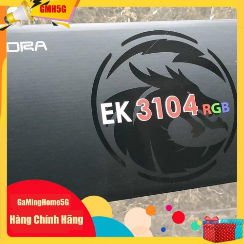 Bàn phím cơ EDRA EK3104 RGB - Huano Switch Version 2021 - Màu đen - Blue/Brown/Red Sw - Cam kết chính hãng - B.H 2Năm