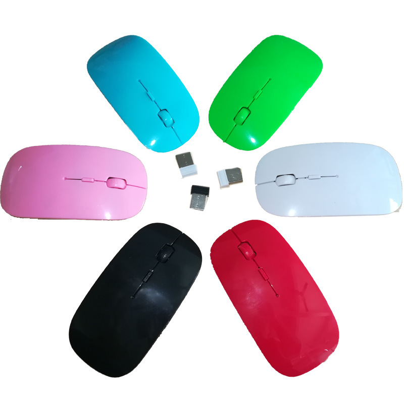 Chuột không dây Chuột Quang Không Dây Siêu Mỏng Màu Kẹo 2.4g Tiện Dụng Chuột máy tính
