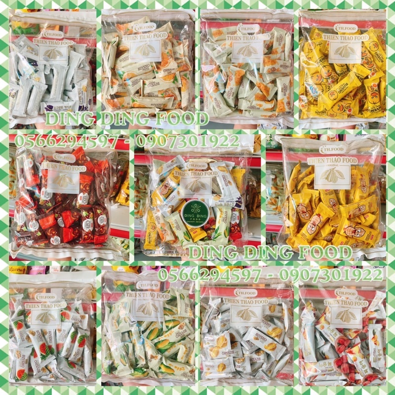 Mới -  500g Tổng Hợp Các Vị Bánh Sữa Chua Xốp Giòn Suveno Mix Vị, Bánh Xốp Thiên Thảo, Ăn Vặt Siêu Ngon, DING DING FOOD