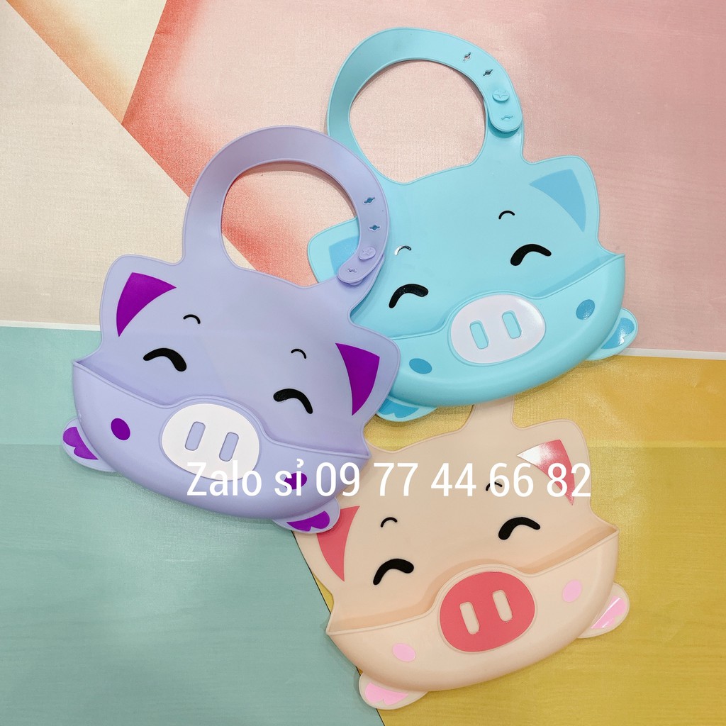 Yếm Ăn Dặm Silicon Có Máng Nhiều Mẫu Cho Bé☘Freeship☘ DiCi Kids shop