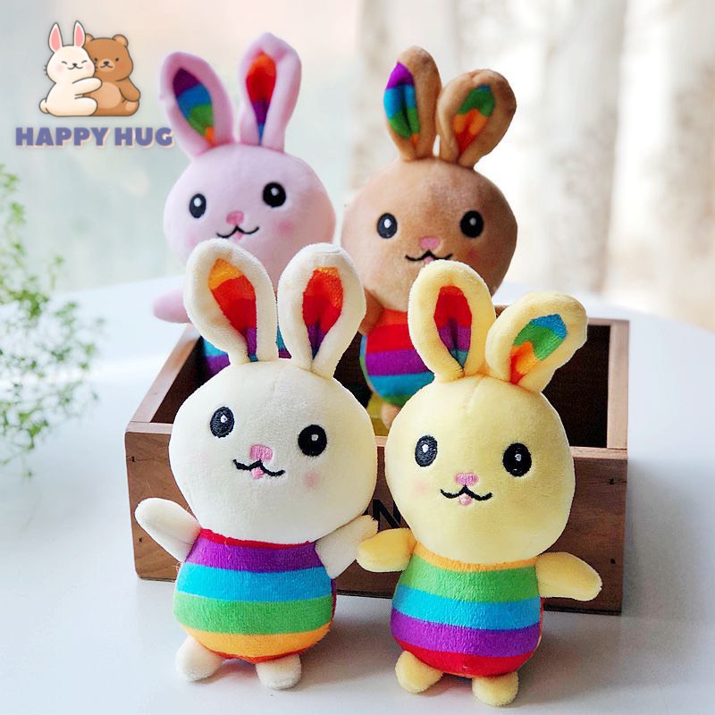 Móc khóa thú bông bằng nhung cao cấp, đồ chơi nhồi bông - Happy Hug