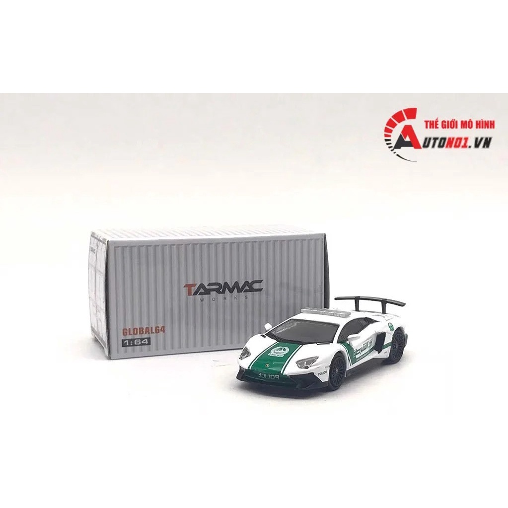 Mô hình xe Lamborghini Aventador Lp750-4 Police Dubai 1:64 Tarmac Works
