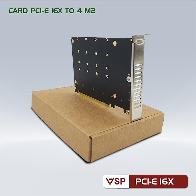 Card chuyển đổi PCI-e 16x to 4 M2