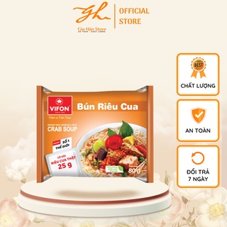 Bún riêu cua ăn liền VIFON có túi riêu cua thật thùng 30 gói Ma04