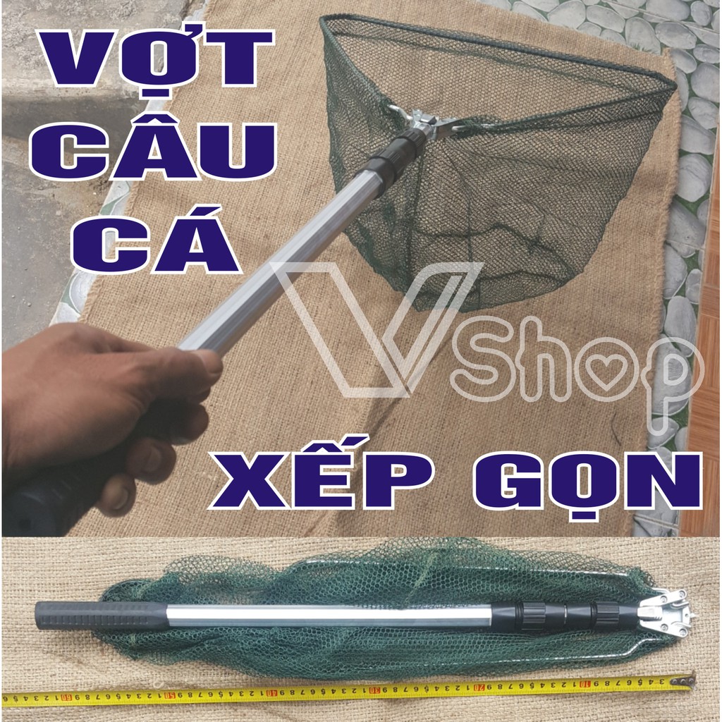 Vợt bắt cá, xếp gọn. dụng cụ câu cá.