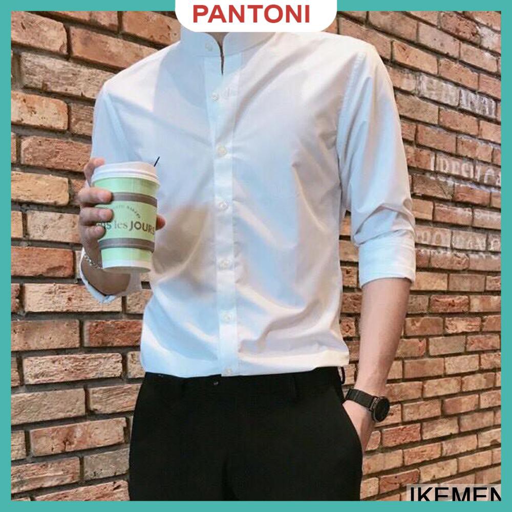 Áo sơ mi nam dài tay CỔ TÀU cao cấp : Chất liệu lụa mềm mịn, không nhăn, thoáng mát, thấm hút mồ hôi(SMT) | BigBuy360 - bigbuy360.vn