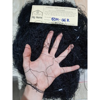 Lưới bẫy gà rừng dài 50m cao 5m mắt lỗ 12cm hàng thái lan có chống gió và bấm chì , đã nhuộm màu đen tàng hình