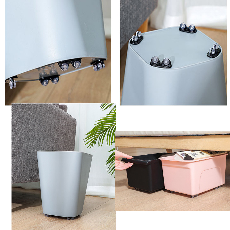 [HÀNG CÓ SẴN] Bộ 4 Bánh Xe Xoay Tự Dính Thông Dụng Cho Hộp Đựng Đồ Nội Thất