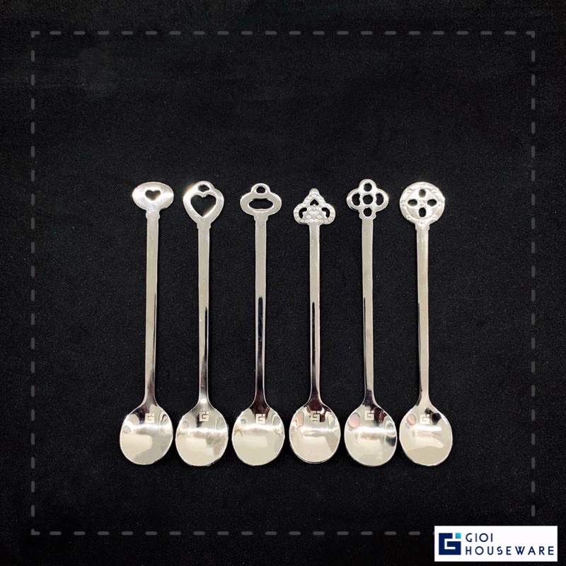 Bộ 6 Muỗng Nĩa Ăn Trái Cây, Món Tráng Miệng, Bánh Mứt - GiOi Houseware Free Ship