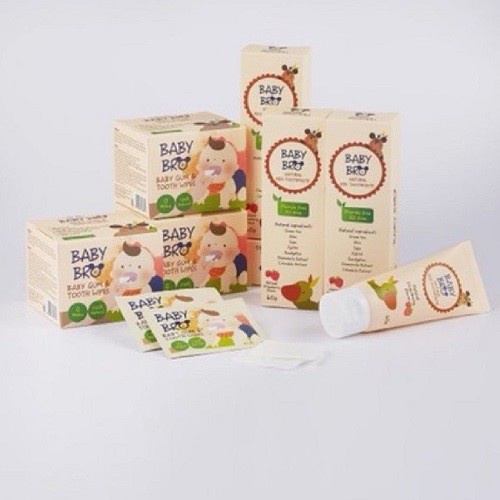 Kem đánh răng hữu cơ Baby Bro nuốt được cho trẻ em 60g