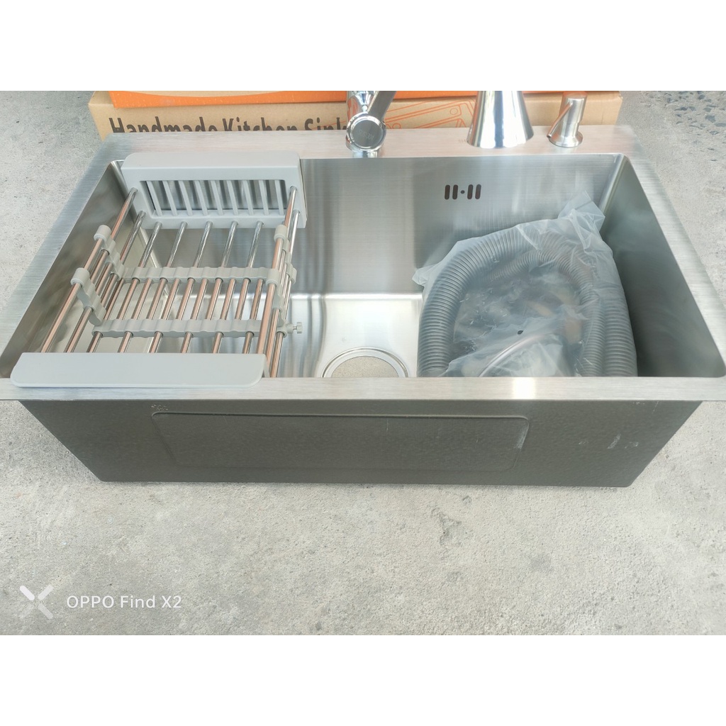 Chậu rửa chén bát inox 304 chậu đúc KT 6845