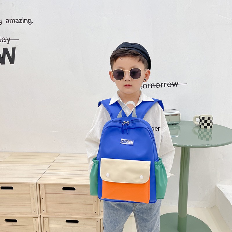 Balo đi học đi chơi dành cho bé trai, bé gái - cặp sách phối màu đặc sắc phong cách Hàn Quốc (TT3)