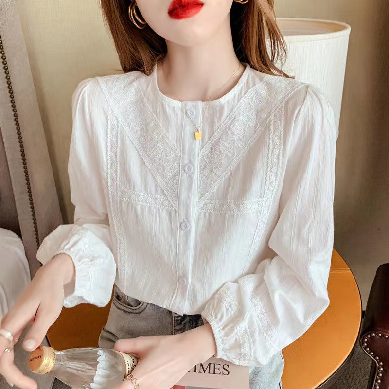 Áo Nữ Tay Dài Phối Ren Thời Trang Quyến Rũ