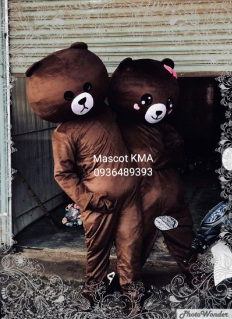 Tổng kho Mascot bộ đồ Gấu Brown cao cấp loại 1