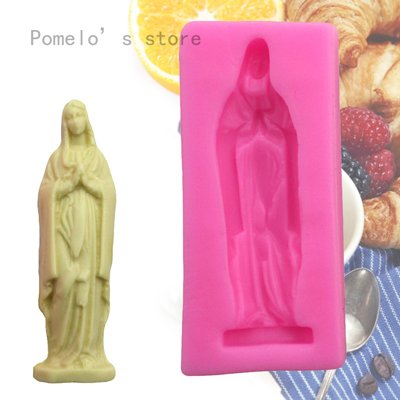 Khuôn silicon hình đức mẹ Mary hỗ trợ làm bánh chuyên dụng