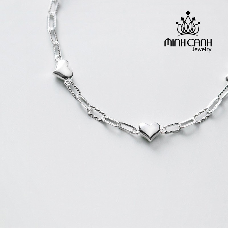 Lắc Tay Mắt Xích Trái Tim Bạc 925 - Minh Canh Jewelry