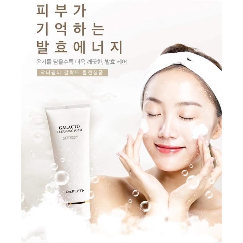Sữa Rửa Mặt Dr.Pepti Galacto Cleansing Foam và Herb Blending Cleansing Foam Sạch Sâu và Trắng Da