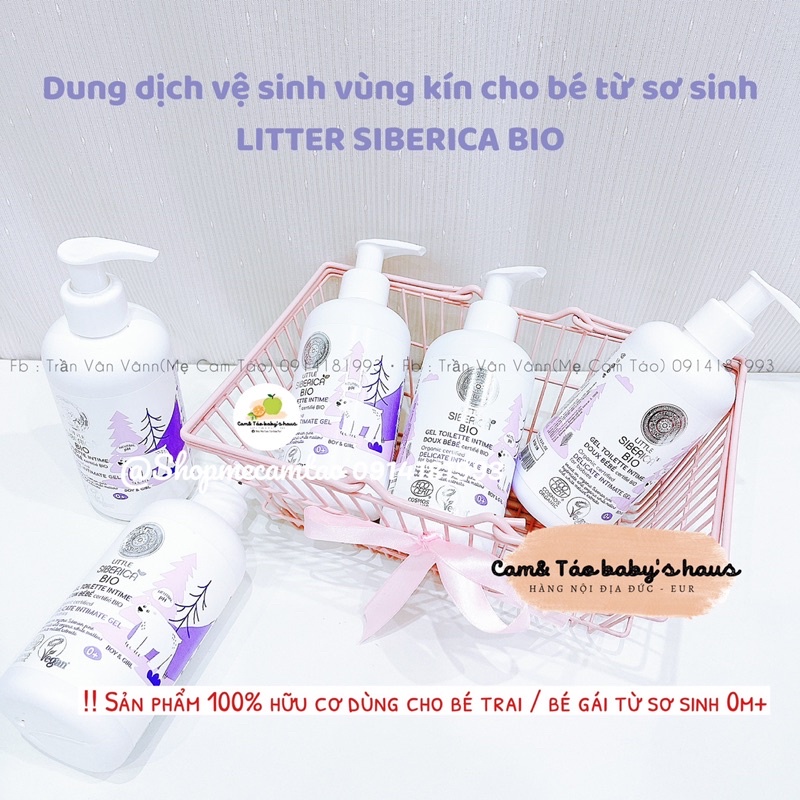 Gel vệ sinh vùng kín cho bé gái/ bé trai từ sơ sinh hữu cơ Natural Little Siberica Bio - 250ml