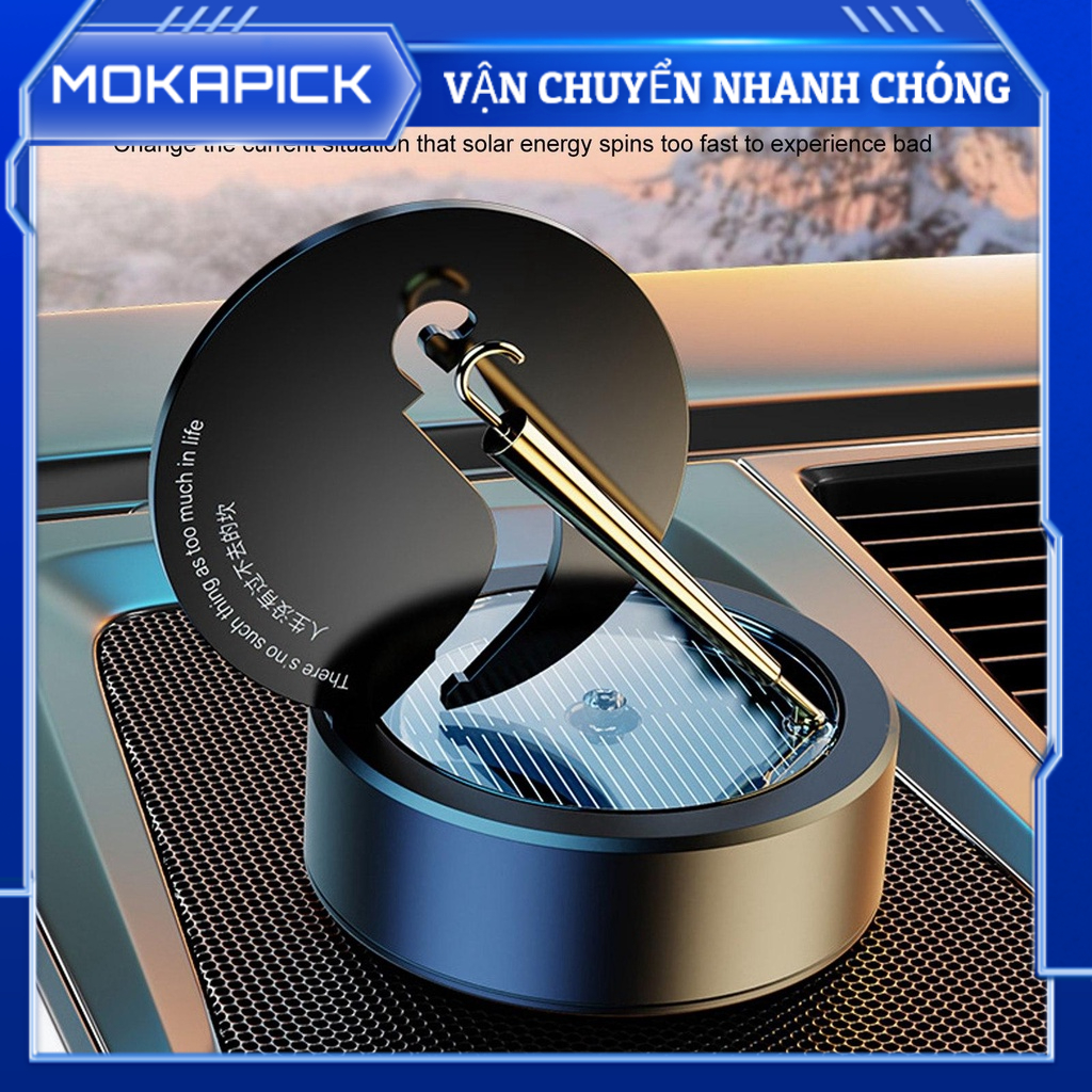 Máy làm mát không khí ô tô Năng lượng mặt trời Xoay tự động Trang trí nội thất nhỏ Mokapick