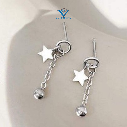 Bông tai bạc ta star love thả dáng nhẹ nhàng