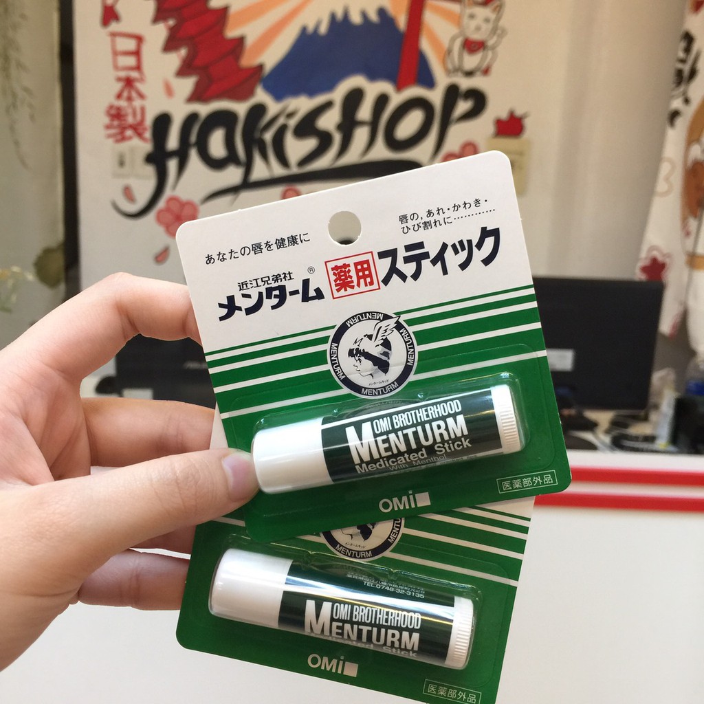 Son Dưỡng Omi Brotherhood Menturm Medicated Stick With Menthol 4g Nhật Bản - Dành Cho Môi Khô Và Nứt Nẻ