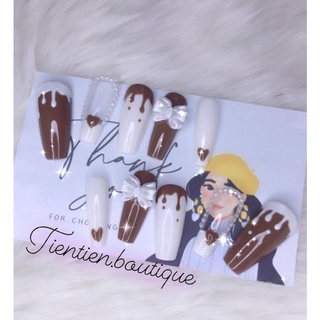 {Ảnh+Video THẬT}Nailbox thiết kế Nâu tiểu thư