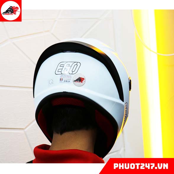Mũ bảo hiểm fullface EGO E7 - Trắng bóng