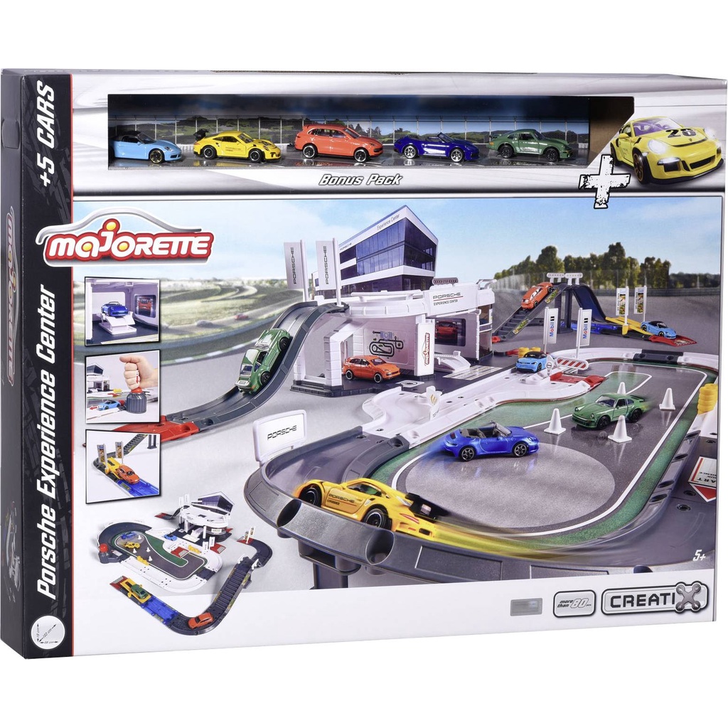 Đồ chơi Mô Hình Trạm Xe MAJORETTE Porsche Experience Center và 5 ô tô