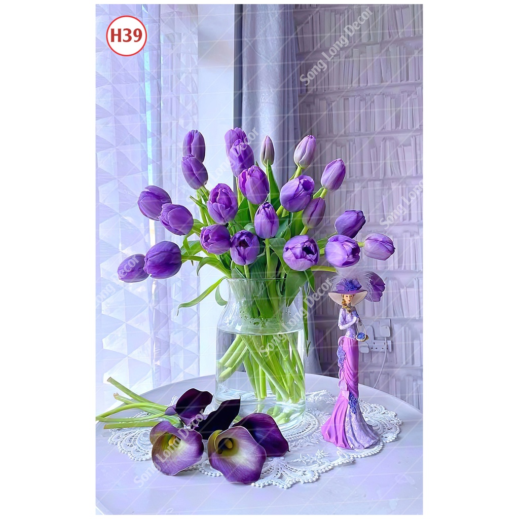 Tranh Dán Tường Lọ Hoa Nhiều Mẫu Đẹp - Có In Theo Yêu Cầu- Tranh 3d Trang trí nhà cửa -1