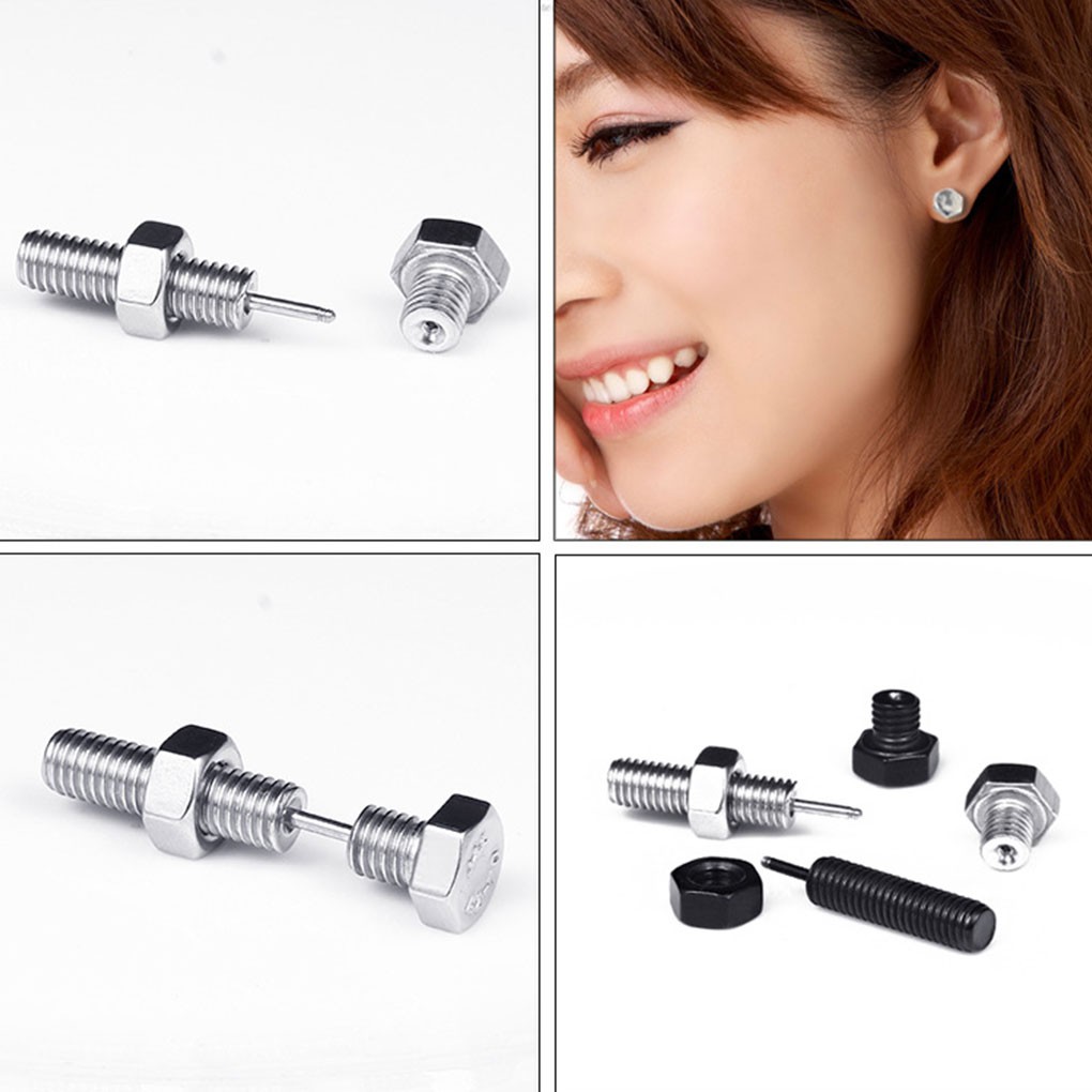 1 Khuyên Tai Bằng Thép Titan Phong Cách Halloween Cá Tính