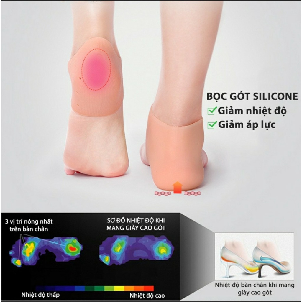 Miếng Silicon Bảo Vệ Chống Nứt Nẻ Gót Chân