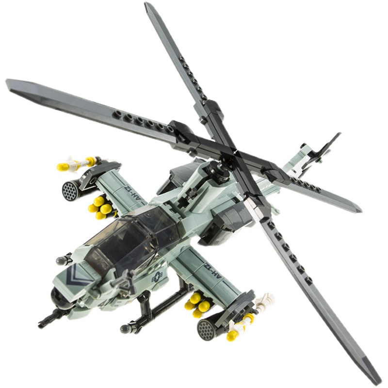 Đồ chơi Lắp ráp Máy bay trực Thăng AH-1Z, Jie Star 61028 Helicopter Viper, Xếp hình thông minh, Mô hình máy bay