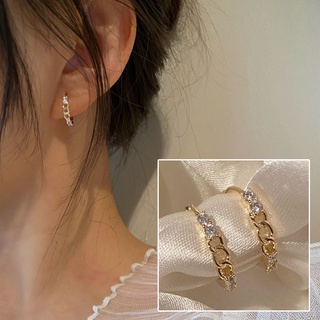  Bông tai dáng tròn mạ vàng 18K thời trang cao cấp cho nữ