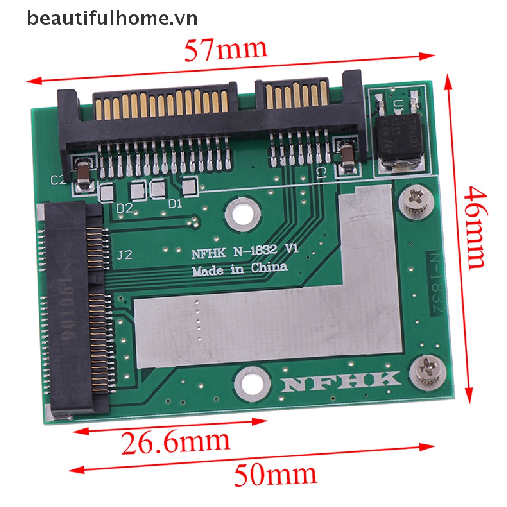 Bảng Mạch Chuyển Đổi Msata Ssd Sang 2.5 '' Sata 6.0gps Chất Lượng Cao