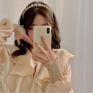 Bờm Tóc Ngọc Trai Đính Đá Phong Cách Tiểu Thư